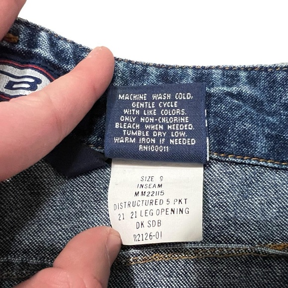 NWOT Bongo Y2K Vintage Mid Rise Flare Jeans 100% Cotton Size 9 - Picture 5 of 5